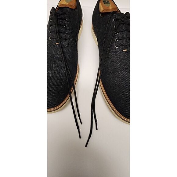 Steve Madden Mens Nevelle Derby Oxford Textured Lace-up Shoes Black Size 13 - Picture 9 of 12